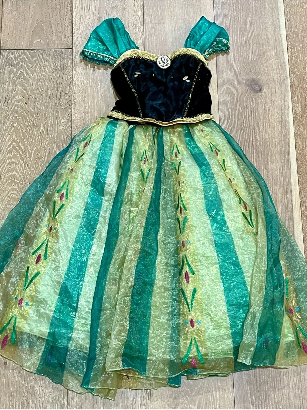 Disney Store Deluxe Frozen Anna Coronation Costume Dress Size 5/6